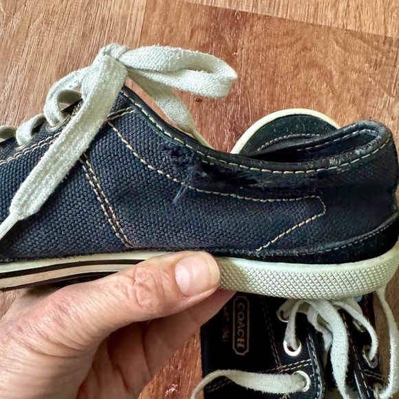 Coach Women’s Casual Black Canvas Sneakers Size 8.5 - Picture 8 of 9